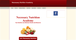 Desktop Screenshot of necessary-nutrition.com