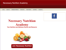Tablet Screenshot of necessary-nutrition.com